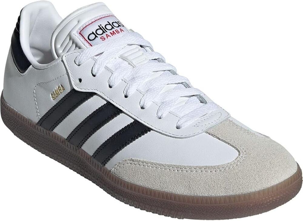 NWT adidas Unisex Samba Indoor Sneaker, White/Black/Vivid Red, 11 US Men